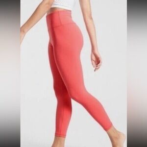 Athleta Elation Ultra High Rise Leggings Coral Pink Size Small